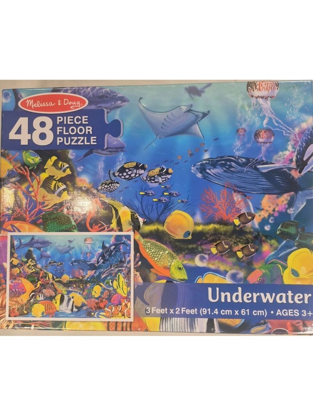 Melissa & Doug Underwater Floor Puzzle (48 pcs, 2 x 3 feet) - FSC Certified